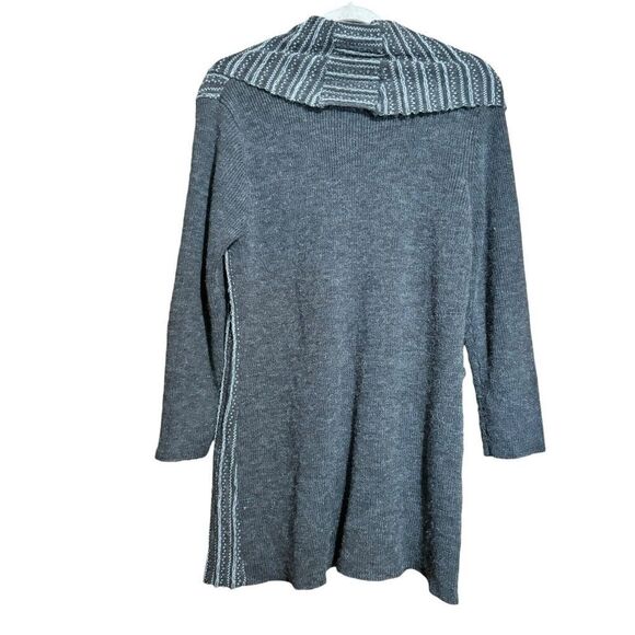 Multiples Tunic Sweater Large Multicolor Boho Chunky Off The Shoulder Pullover - Picture 5 of 7